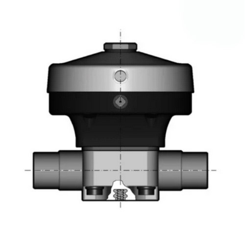 PVDF 2/2-Wege-Membranventil, Ausf&uuml;hrung Schwei&szlig;stutzen, DA, EPDM, Typ 285