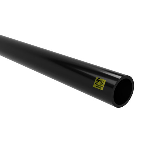 PE-el Rohr schwarz, SDR11, Standardl&auml;nge 5000 mm, elektrisch leitf&auml;hig